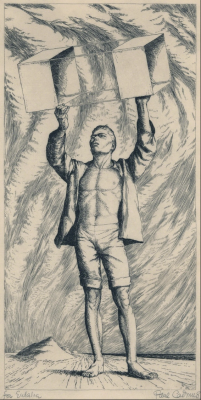 thenewloverofbeauty:  Paul Cadmus:  Youth with Kite  (1941)  Etching