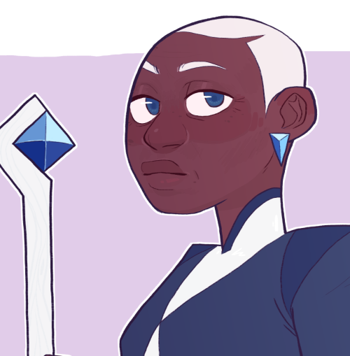 ursminor: lucretia for day 1 of @tazladyweek! [image description: a drawing of Lucretia, standing al
