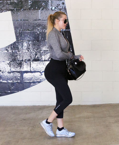 alldasheverything:  Khloe at the gym this month - requested 