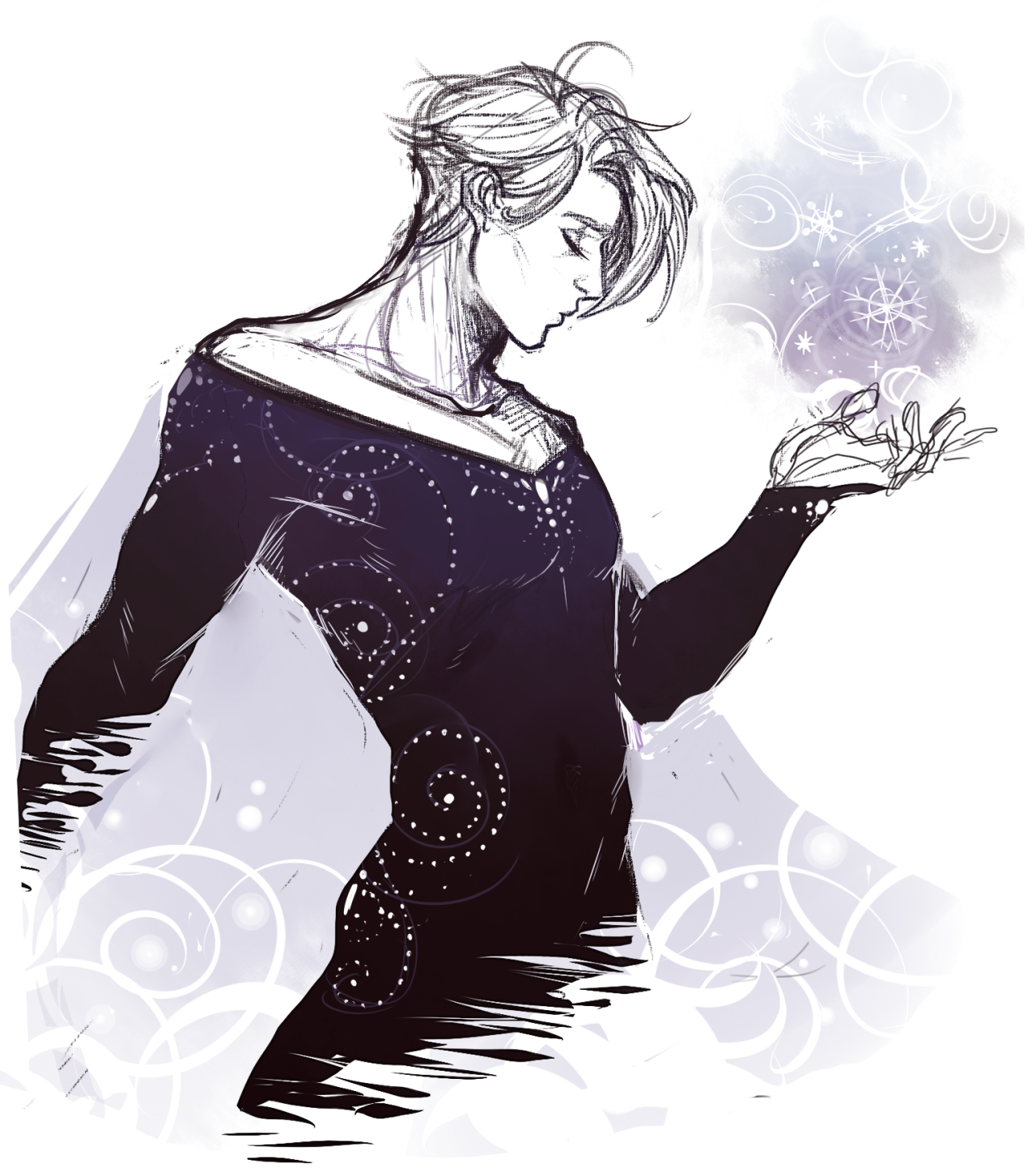 canaryko:  ehhh?? Really quick doodle of Mr. Viktor sparkle ice swan prince from