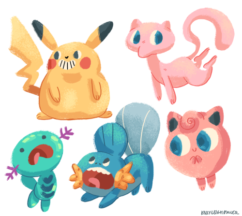 kellyleighmiller:  I posted this earlier on Twitter! I had a little time off so I doodled Pokemon! I’ve been playing Yellow and I can’t wait for Sun & Moon! 