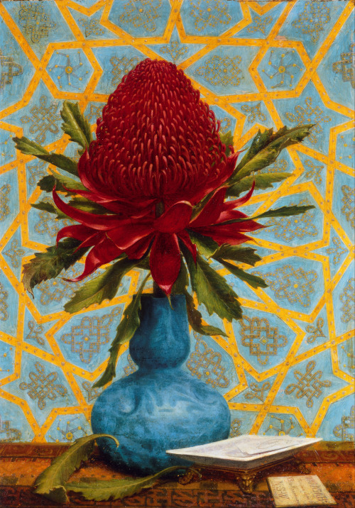Waratah   -   Lucien Henry ,  1887French, 1850 - 1896Oil on wood, 683 mm (26.89 in) x 524 mm (20.63 