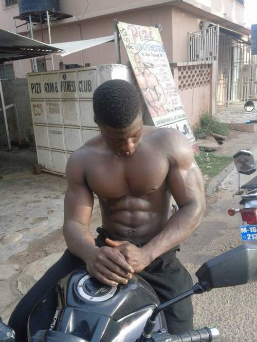 Porn Pics keepemgrowin:  Hot, growing African muscle…