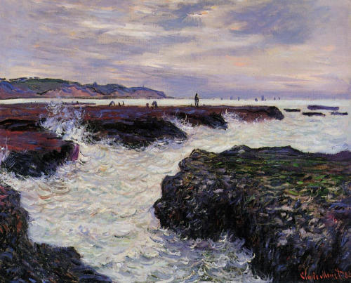 The Rocks at Pourville, Low Tide   -   Claude Monet, 1882French  1840-1926Oil on canvas,