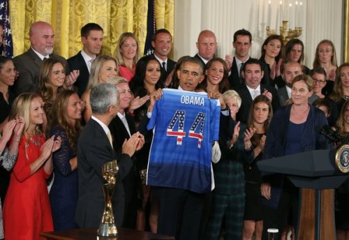 beautifuladventurecalledlife:  USWNT at The White House.