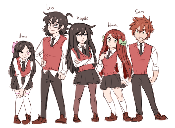 5 second drawing of some of my embarrassing middle school OCsim gonna explain them