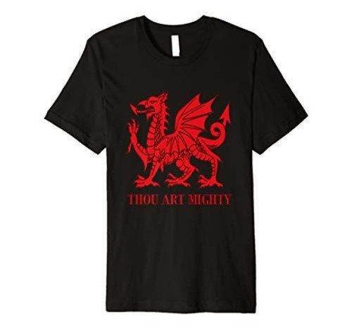 Check out this #trending #tshirt AMAZON UK #ATSocialmedia #Londonslovinit Thou Art Mighty #RedDragon
