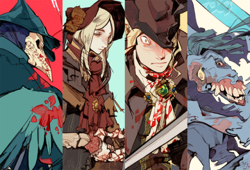 qtt-art:Self indulgent Bloodborne drawings of my favourites that I’ve done over the past few days…
