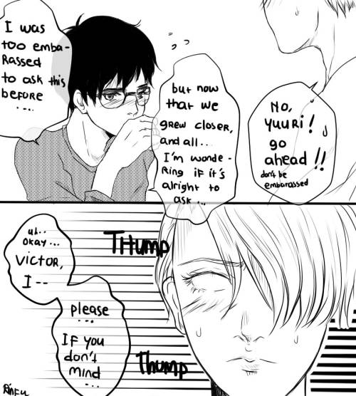 mochibom:sometime Victor forgets that Yuuri is his fanboy. they still have long way to go…read from 
