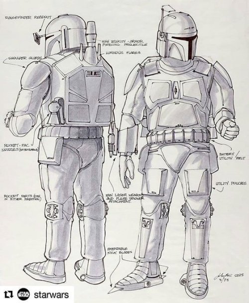 mandalorianmercs: We always love seeing how far Fett has come from his early concept stages. #Repost