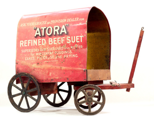 Atora Suet Bullock pulled covered wagon - no date pre WWII?Rare and unusual 3D advertising, tin plat