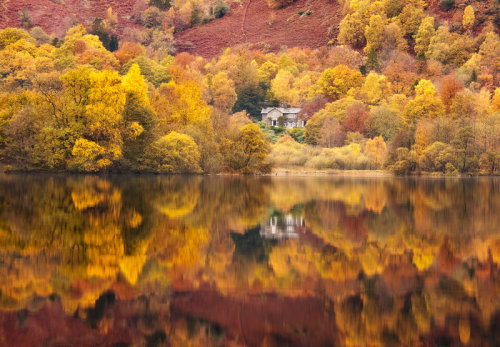 awkwardsituationist:  autumn reflections by david clapp in england’s lake district national park 