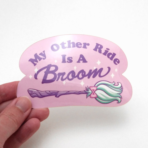 Witch broom stickers are now available in my Etsy shop! CLICK HERE Shop ✦ DeviantArt ✦ Twitter ✦ Fac