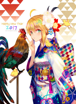 caskitsune:  ✨Happy New Year✨ | weed※Permission was granted by the artist to upload their works. Make sure to rate/retweet the original work!