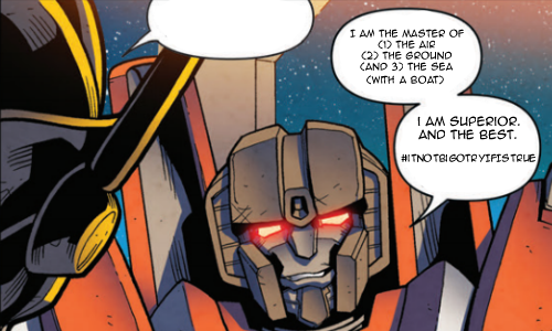 gottalovesteak:sarielgrace: obfuscobble:  theshriekingsisterhood:   Starscream + @birdsrightsactivis