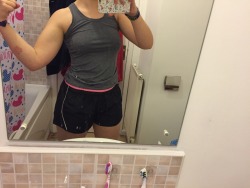 littlemisschewbacca:  Post gym So muscle  Much strength  One day i will get gains