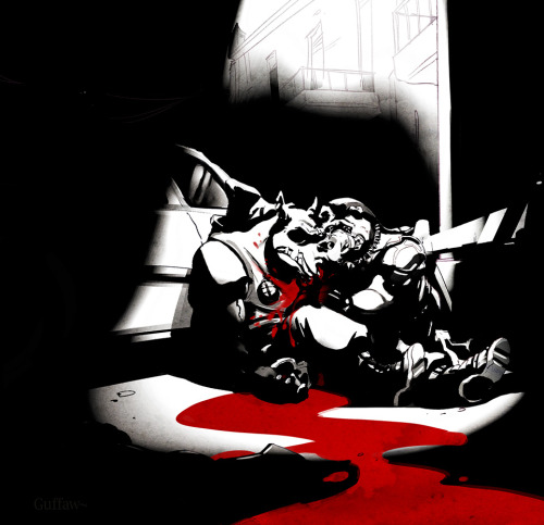 furrywolf999:  heyguffaw:  Picture commissioned by Rocketshipper - along with a couple of variants (including my “feeling the sincity fantasy” version)Possibly NSFW  Ow, my feelings…