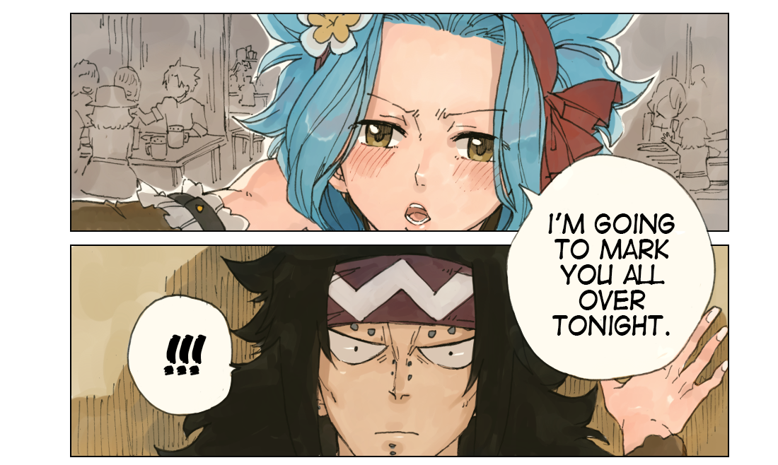 rboz:  day 3 prompt - dirty talkThe bet was to make Gajeel speechless and horny with