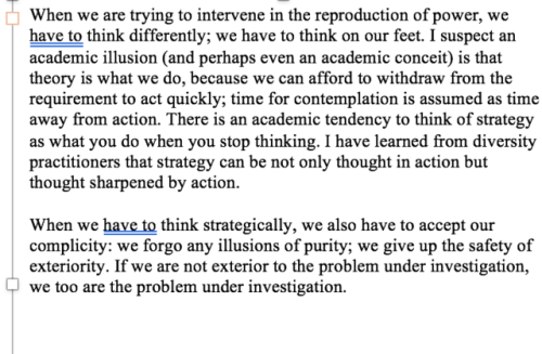 thinking through strategy and accountability with Living a Feminist Life, Sara Ahmed (2017)