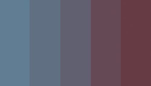 Part of me, yet part from me. #5f7d93 #616f82 #616071 #654854 #673b42