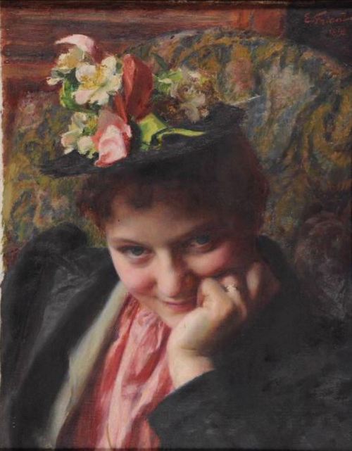 Émile Friant (1863–1932), The Flower Hat, 1892, Oil on canvas.