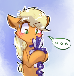 ask-sapphire-eye-rarity:  ask-creepyshy:  Quick doodle before go to sleep. I think Rarijack?  Not really, actually, but…--…she truly loves her Rarity-doll.This is quite сute. ( ´ ▽ ` )  ahhhhh, cuteness level to high, i’m going to pass out