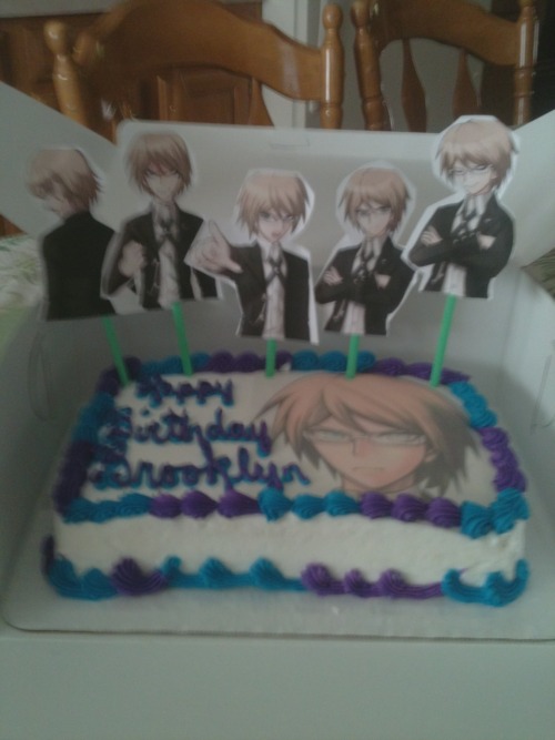 littlewitchdiana:my birthday is today which is the same day as togami’s so this is the cake i got
