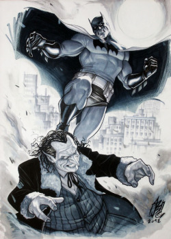 redcell6:  Batman vs Penguin by Stefano