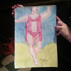 Drawing of Geegee Louise at Dr. Sketchy’s