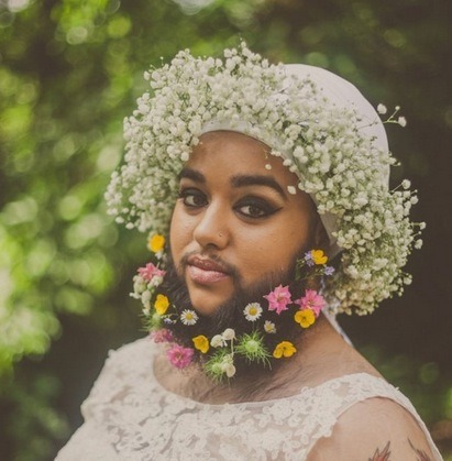 ohthentic:  buzzfeedlgbt:  Drop Dead GorgeousHarnaam Kaur’s stunning flower beard shouldn’t be missed.  Oh