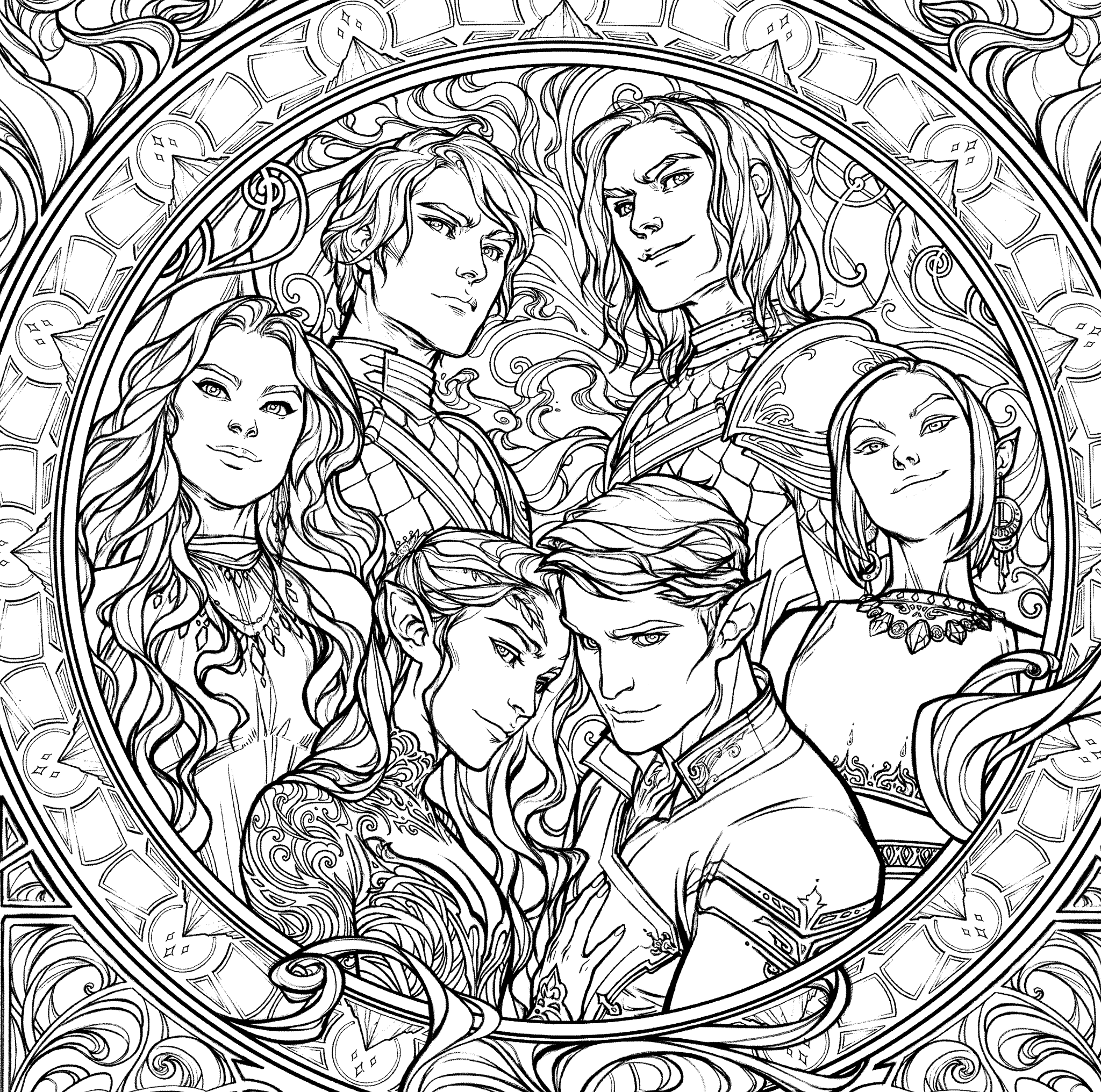 a court of thorns and roses coloring pages