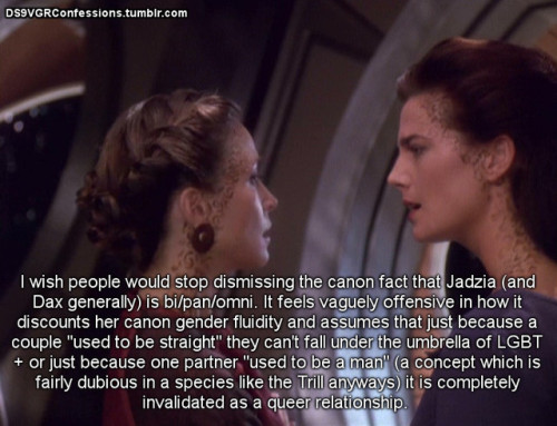 ds9vgrconfessions: Follow | Confess | Archive [I wish people would stop dismissing the canon fact th