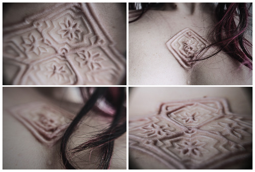 3 years old scarification.