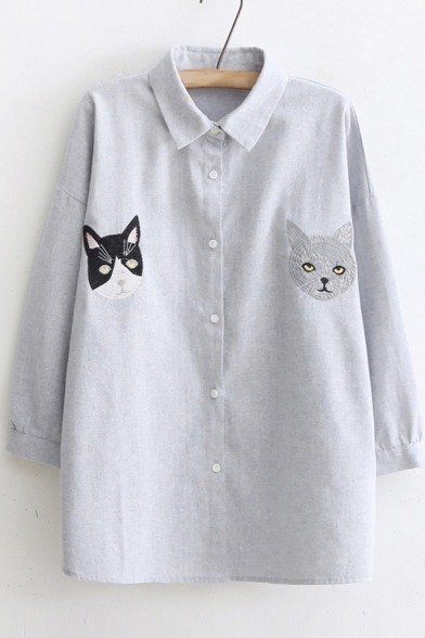 craftynachopizza: In-Style Cute Shirts Collection  Cactus Print // Cat Moon Printed   Cats Embroidered // Rocket Rainbow   Cat Embroidery // Pocket Cat   Cat Embroidered // Cat Embroidered   Plain Cape // Color Block Cat  Worldwide Shipping!  