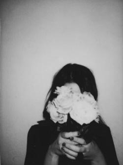 obeytheprophecy:  b&amp;w, black and white, brunette, creepy - inspiring picture on Favim.com on We Heart It.