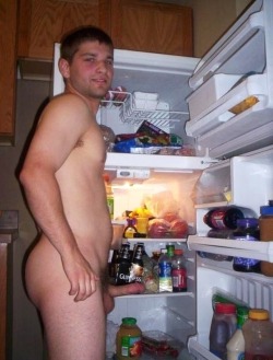 naked guys in kitchens