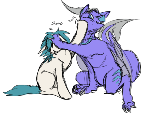 ember-spark:  askdrakomod:  Drako interacts  strangely with other mods.  Ember: Heh, look at Sal Mod under the weight of Drako. Sal’s right though. I am best pony. I… have no idea what’s going on under that, though. Drako and Potato fighting