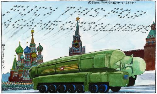 Steve Bell on Putin’s Victory Day celebrations – cartoon | Opinion | The Guardian