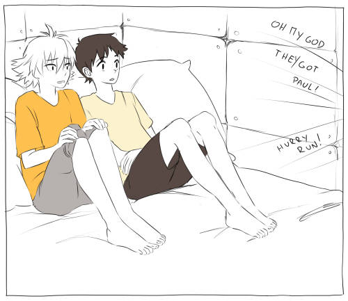 chusska-art: Horror movies…Kaworu pull yourself together, you are a mysterious omnipotent bei