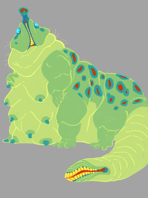 dimetrodrawn:Caterpillar goddess 