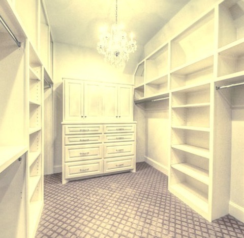 Houston ClosetIdeas For A Mid-sized, Classic Women's Dressing Room Renovation With Carpeting, Open Cabinets,