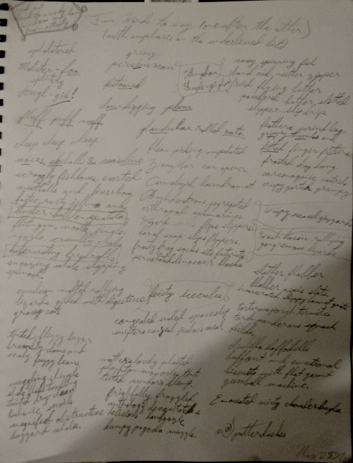 Stuff from my high school sketchbooks: part 17This page is literally nothing but random words.