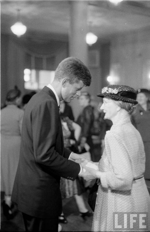 Rep. John F. Kennedy running for the Senate(Yale Joel. 1952)