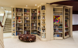 lauranowlin:  fuckyeahawesomehouses:The only thing that would make these secret room bookcases cooler is if you activate them by pulling out a special, secret book :)   BOOKCASE PORN