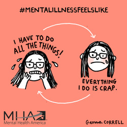 thebuttkingpost:catwithbenefits:gemmacorrell:gemmacorrell:gemmacorrell:gemmacorrell:gemmacorrell:gemmacorrell:gemmacorrell:I’m working with Mental Health America this month to ilustrate #mentalillnessfeelslike submissions for Mental Health Awareness