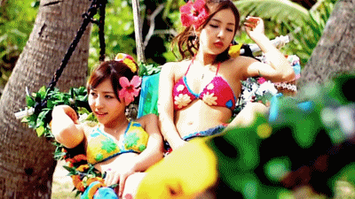 48graduate: 2/∞ 48 swimsuit MV’s↳ Ponytail to Shushu