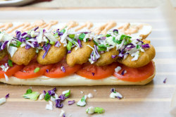 alloftheveganfood:  Vegan Po Boy Round Up Fried Pickle Po Boys with Crunchy Slaw &amp; Creamy Chipotle Sauce Oyster Mushroom Po Boys Sweet Potato Po Boy with Creamy Coleslaw Oyster Mushroom Po Boy Grilled Buffalo Tofu Po Boy with Apple Slaw Eggplant Po