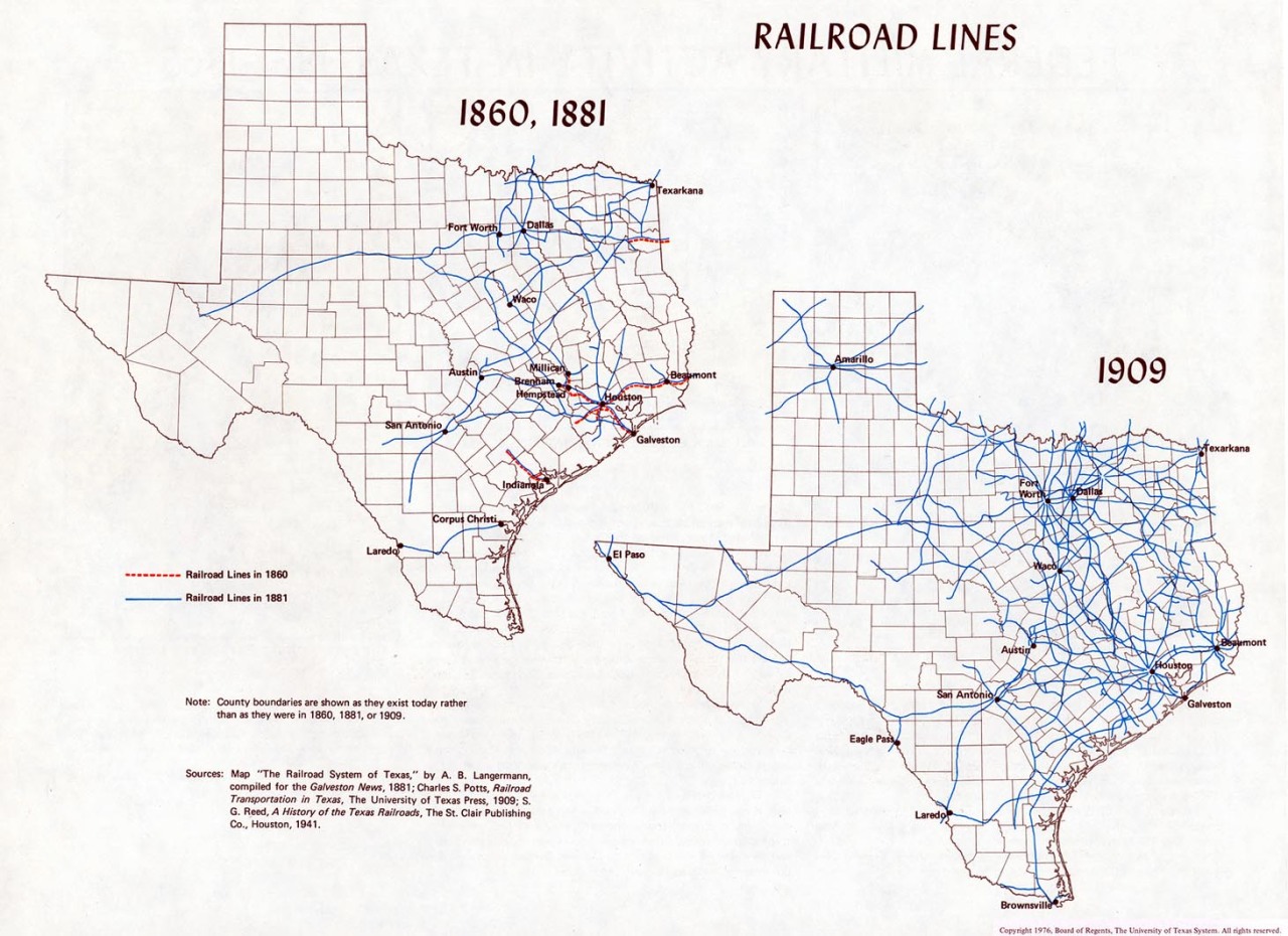 Texas Railroad System Maps