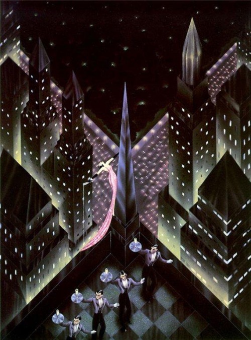 talesfromweirdland:The great, glamorous Art Deco cities of Robert Hoppe. This one is called, Champag