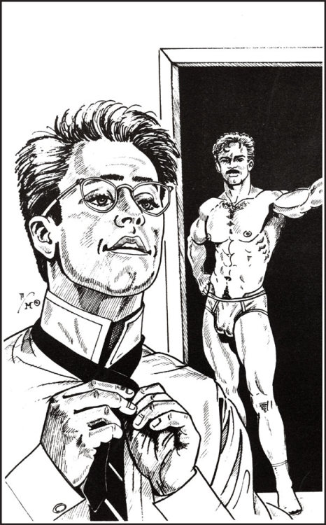 retro-gay-illustration:Wallstreeter by Poul Pedersen. This is part of a series from the early 90s in